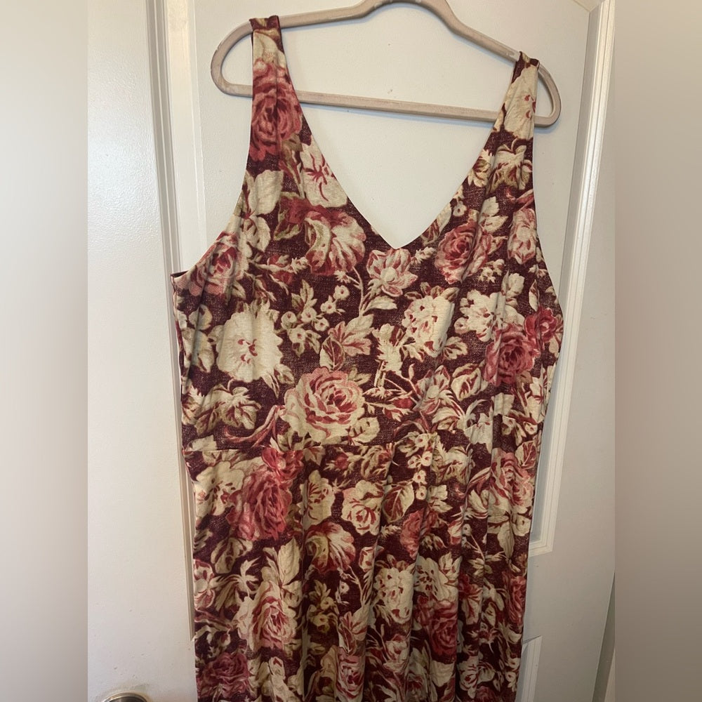 Chaps Sleeveless Floral Dress