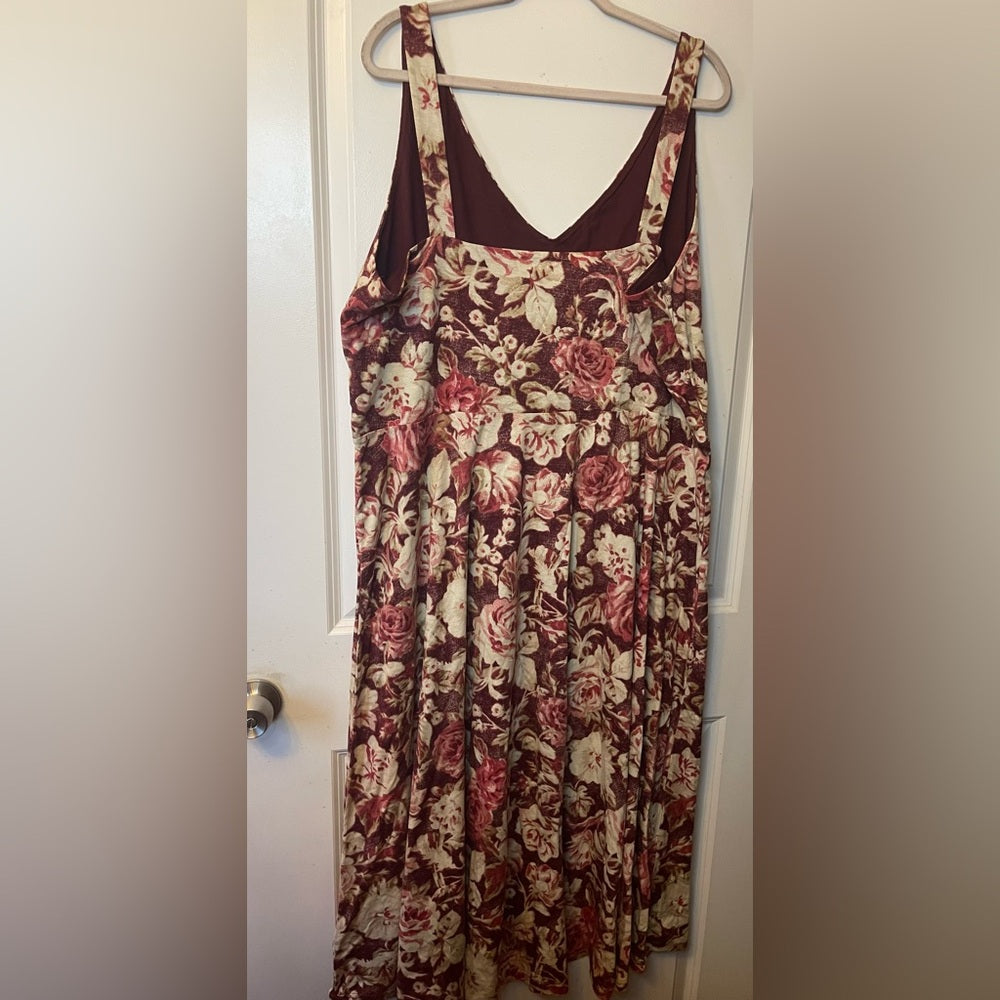 Chaps Sleeveless Floral Dress