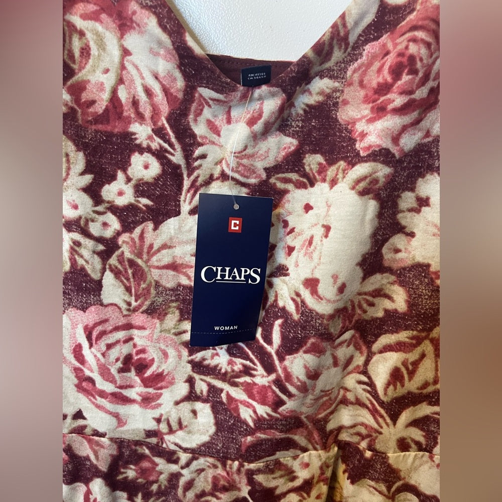Chaps Sleeveless Floral Dress