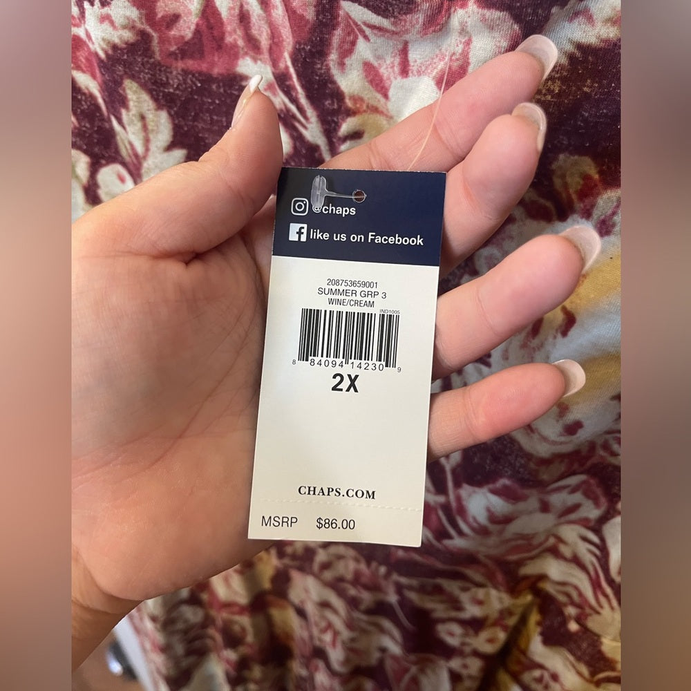 Chaps Sleeveless Floral Dress