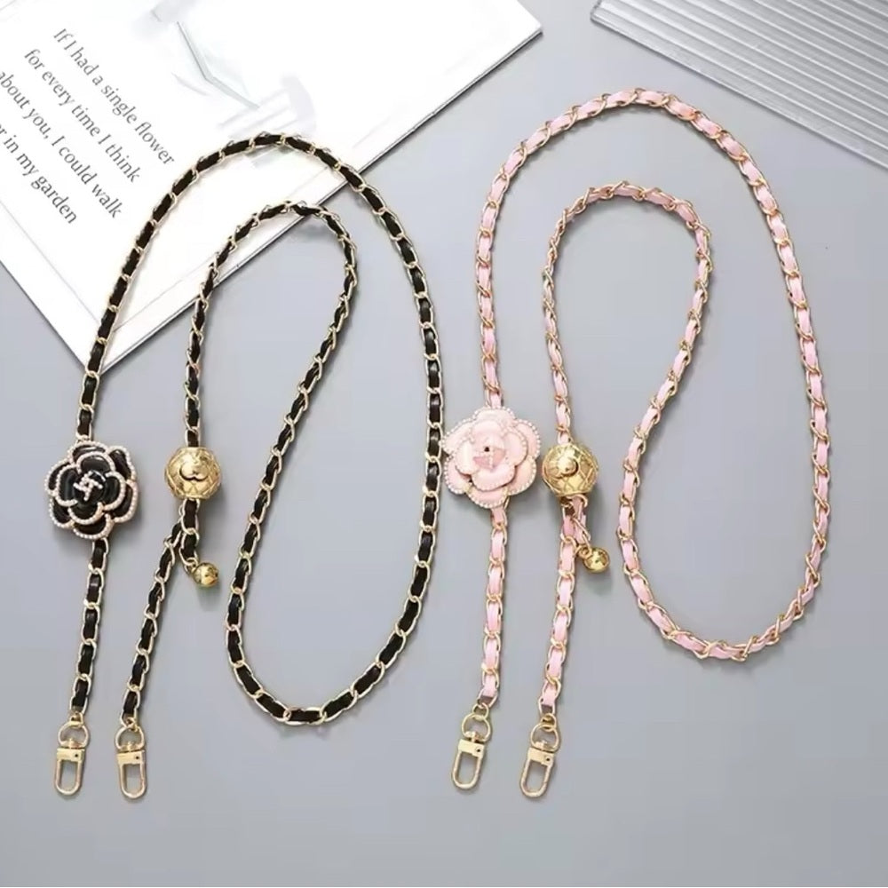 Elegant Black and Gold Chain Strap