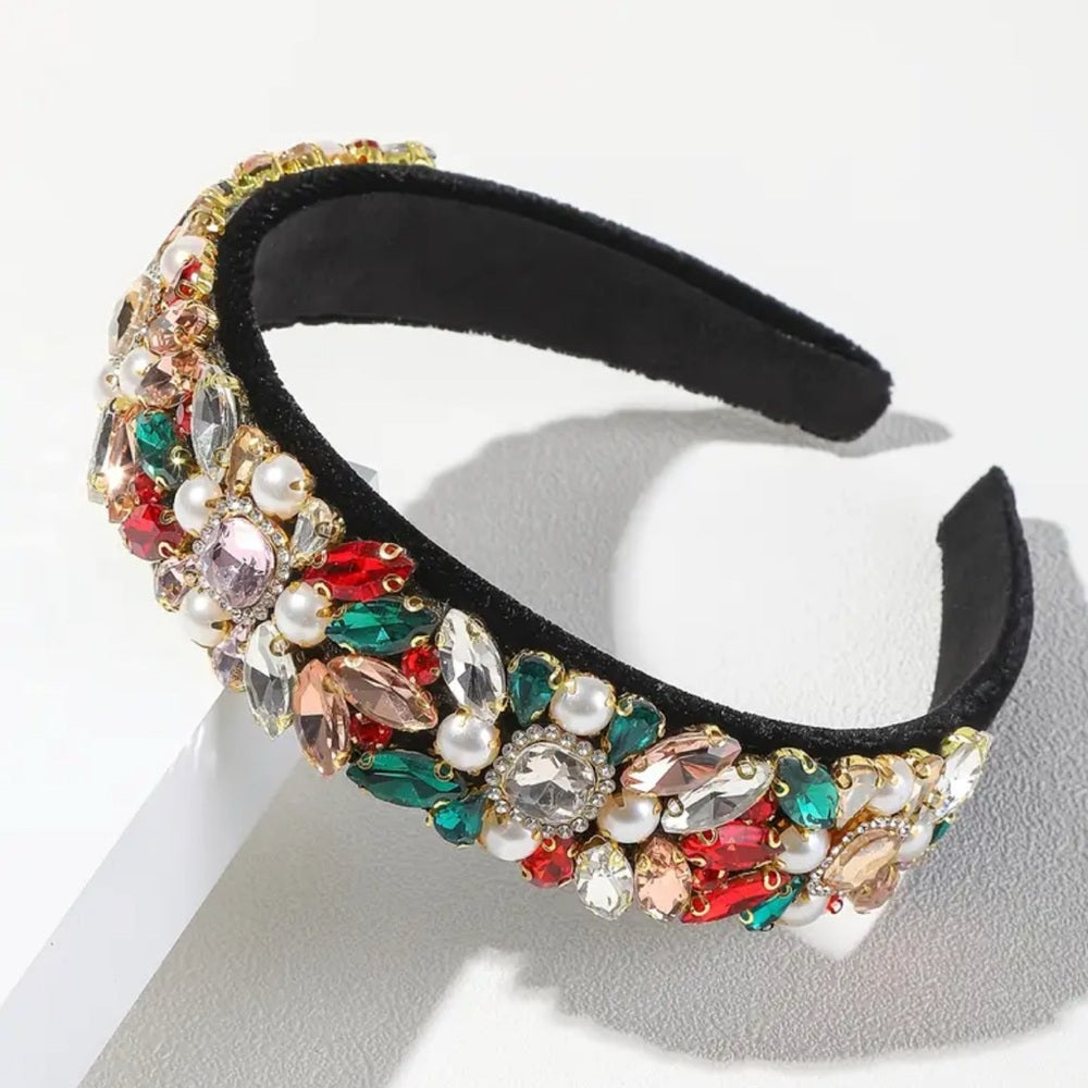 Elegant Multicolor Embellished Headband - Scarlett