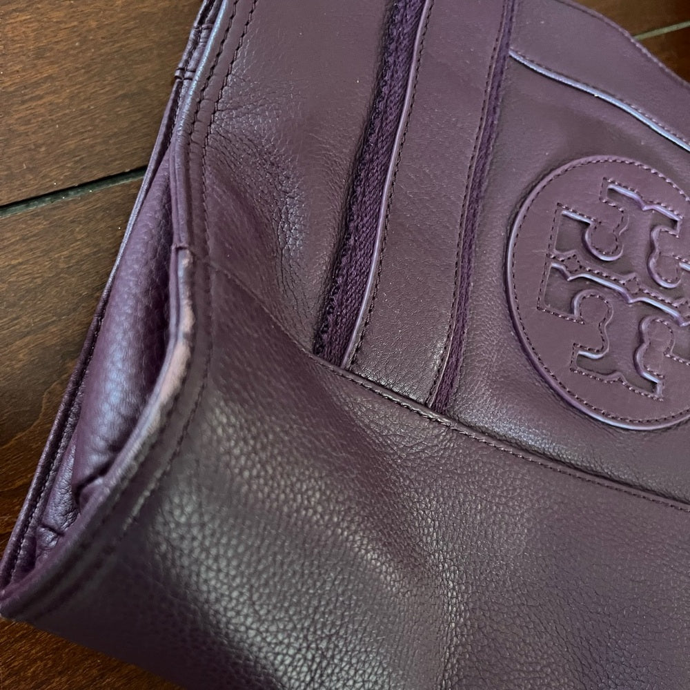 Purple Tori Burch Leather Bag
