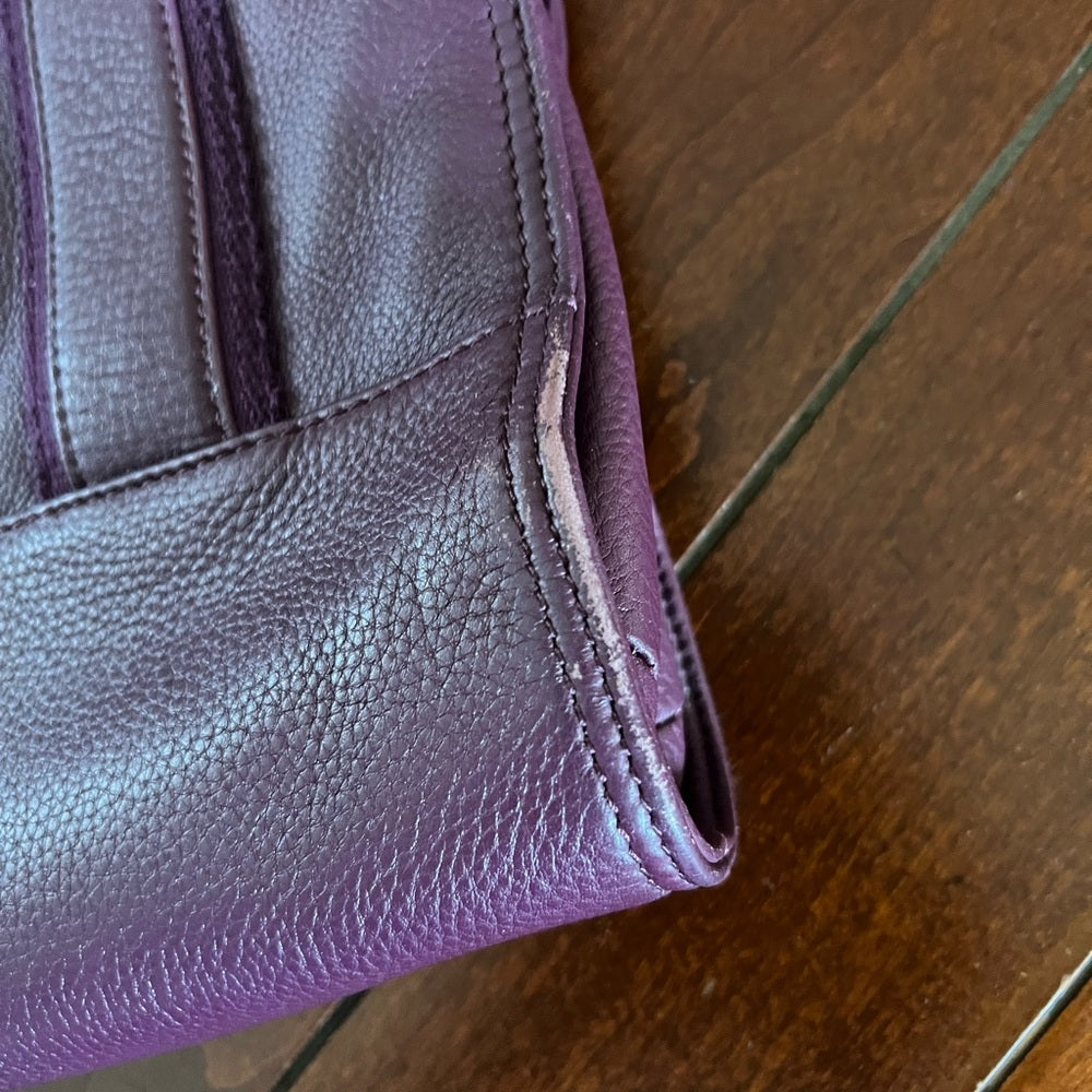 Purple Tori Burch Leather Bag