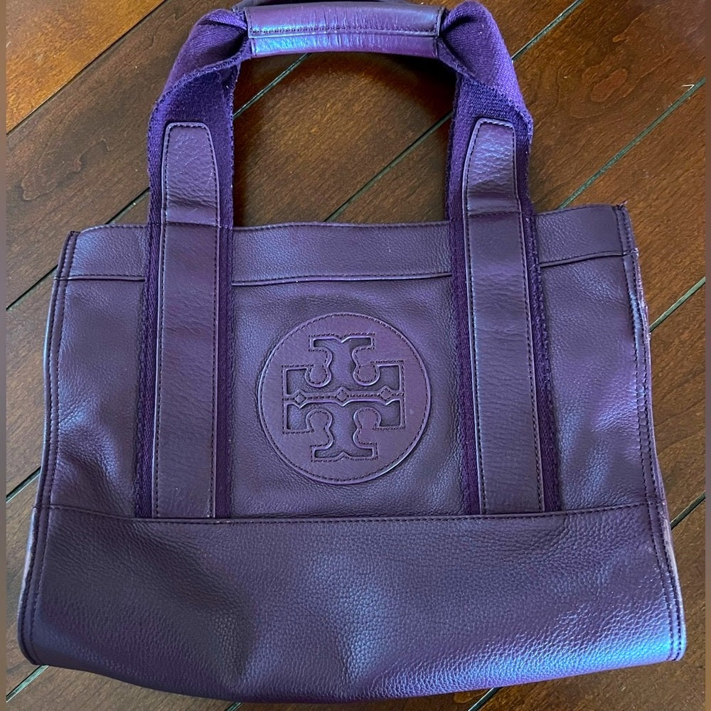 Purple Tori Burch Leather Bag