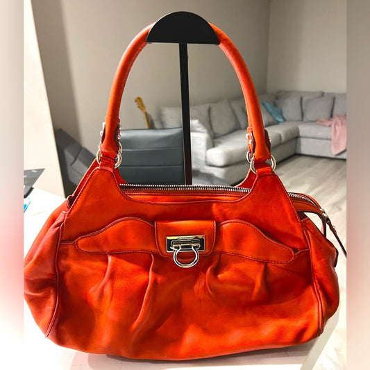 Orange Ferragamo Shoulder Bag