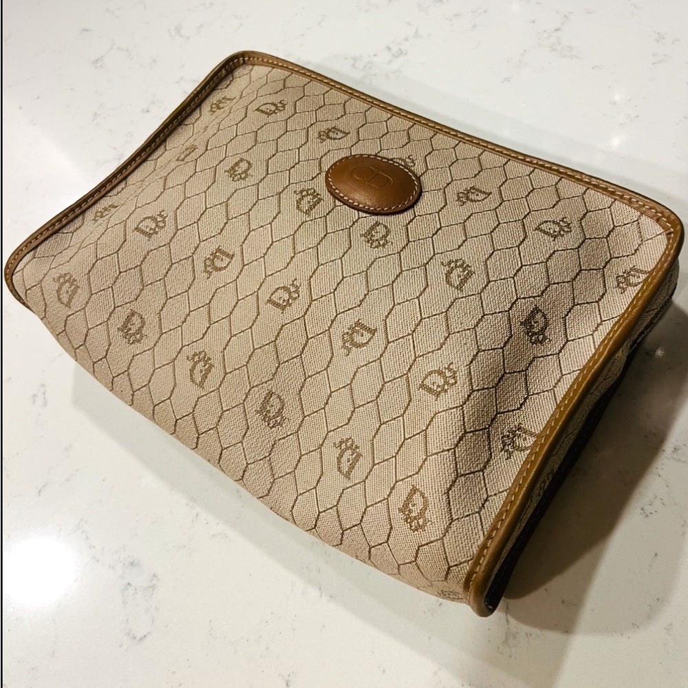 DIOR Vintage Honeycomb Clutch Pouch