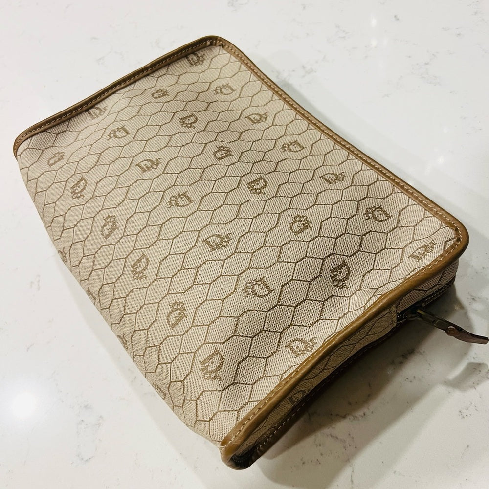DIOR Vintage Honeycomb Clutch Pouch
