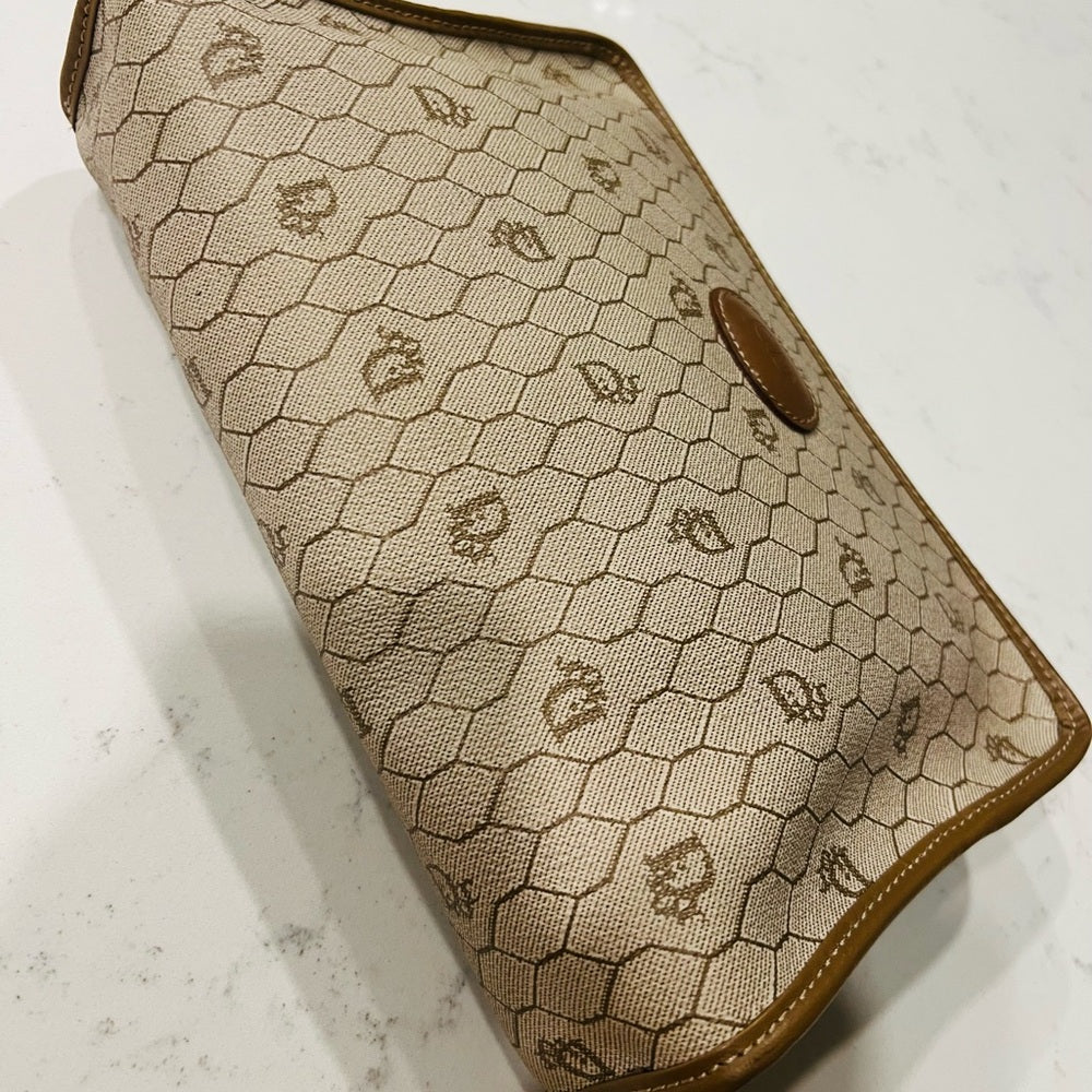DIOR Vintage Honeycomb Clutch Pouch