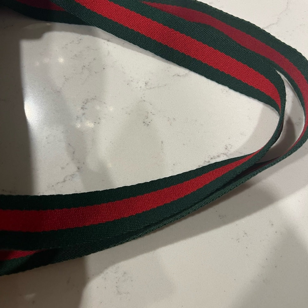 Gucci Monogram Tote Bag with Striped Handles