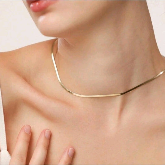 🆕 Herringbone Gold Stainless Steel necklace