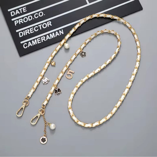 White Crossbody Bag Chain Charms - Unbranded
