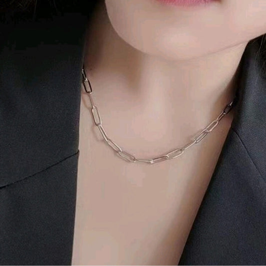 🆕 Silver Paper Clip Necklace