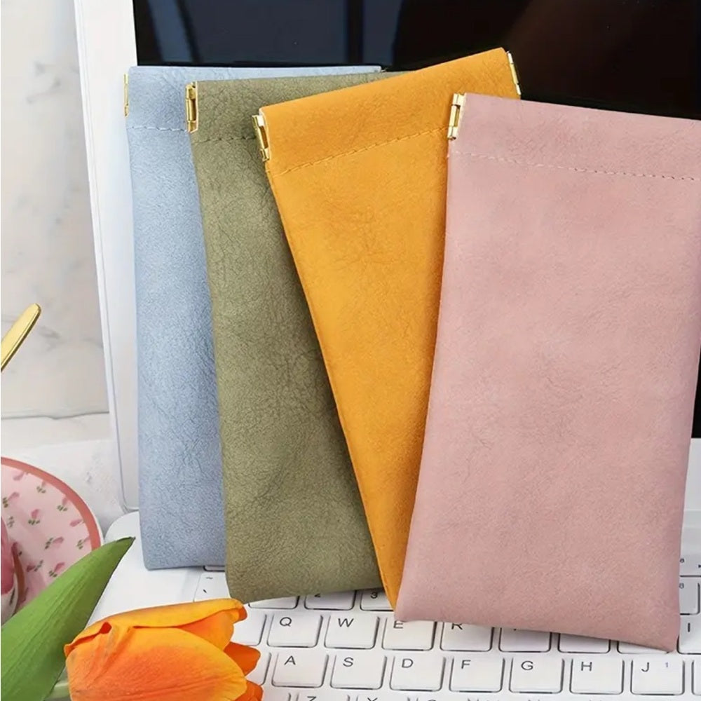 Faux Leather Glasses Pouch