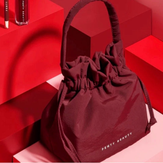 Fenty Beauty Burgundy Cosmetic Bag