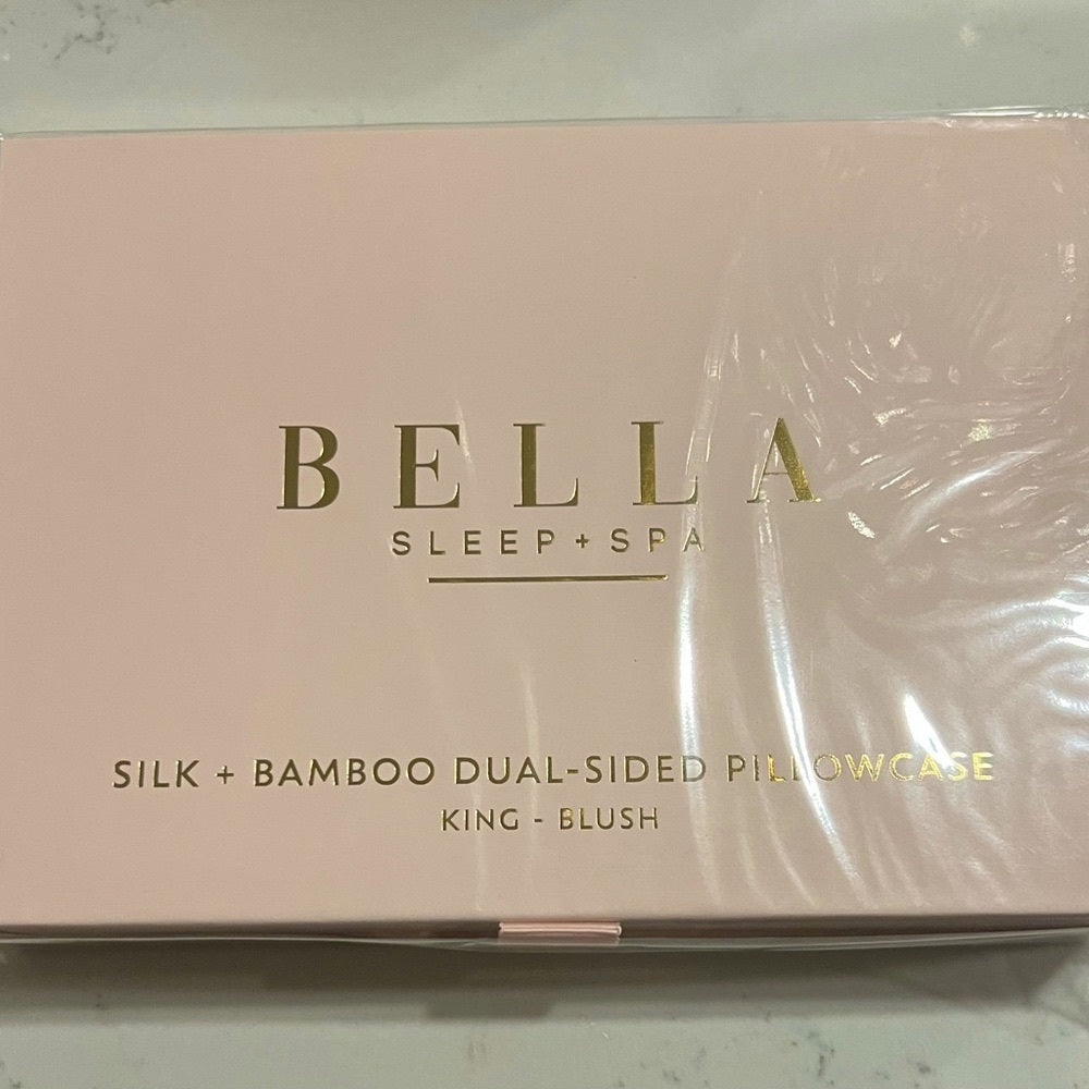 Luxury Bella Sleep & Spa- Silk & Bamboo Pillowcase - Blush Color