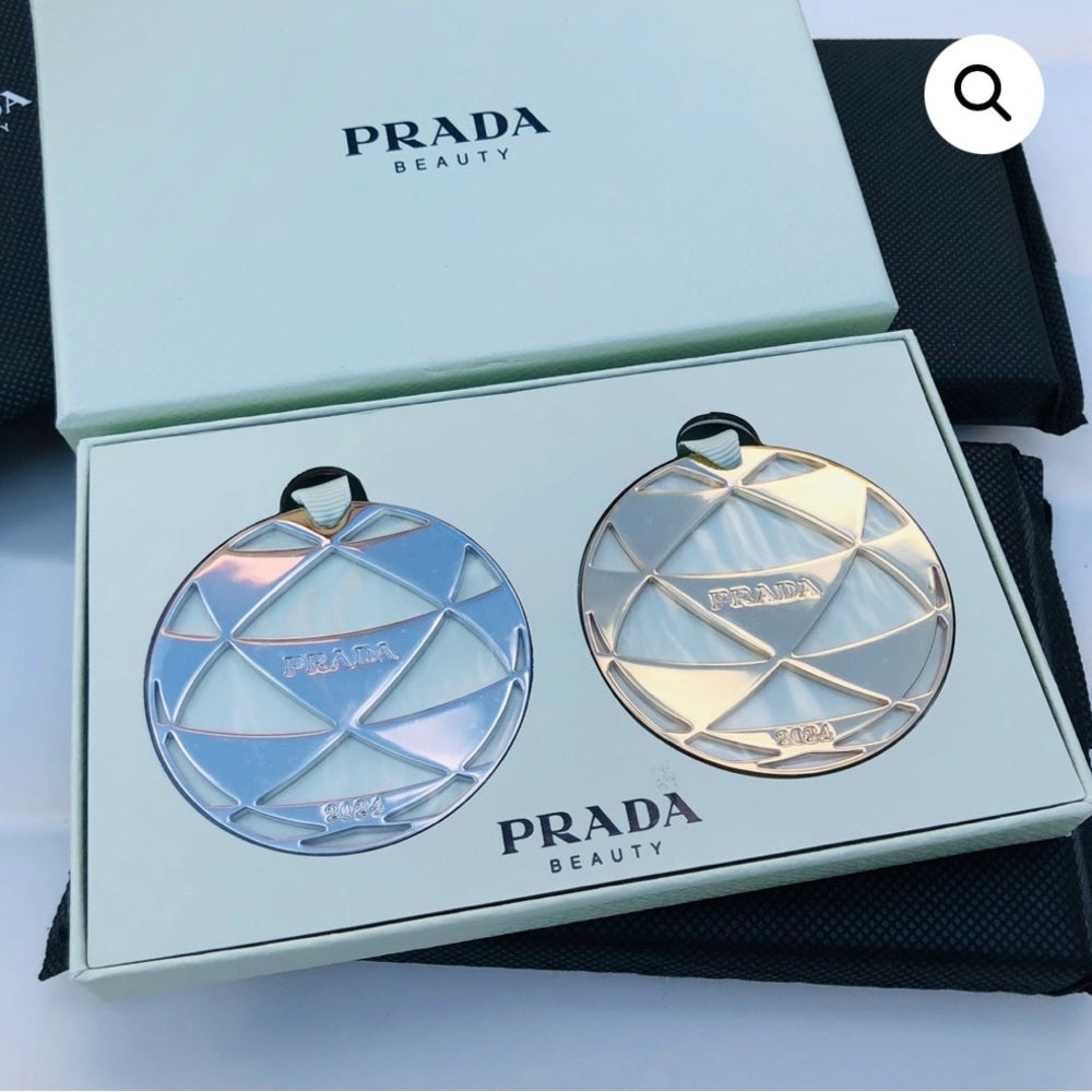 Prada Beauty Silver and Gold Christmas Car Pendants or Ornaments