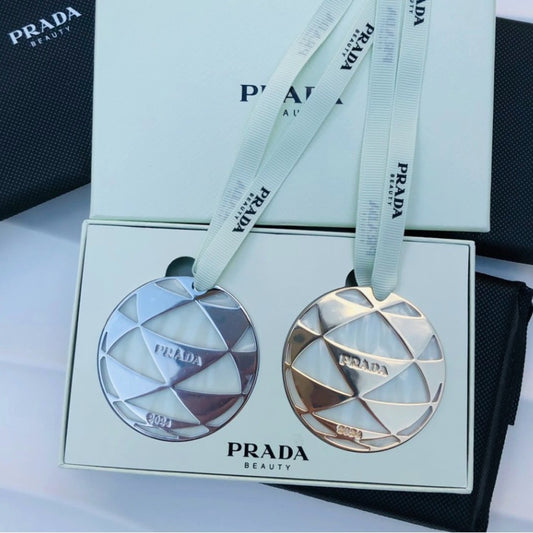 Prada Beauty Silver and Gold Christmas Car Pendants or Ornaments