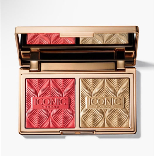 ICONIC London Silk Glow Blush Duo - Coral Glow