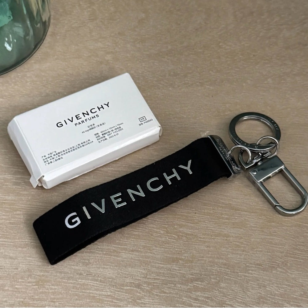 Givenchy Black and Silver Key Holder