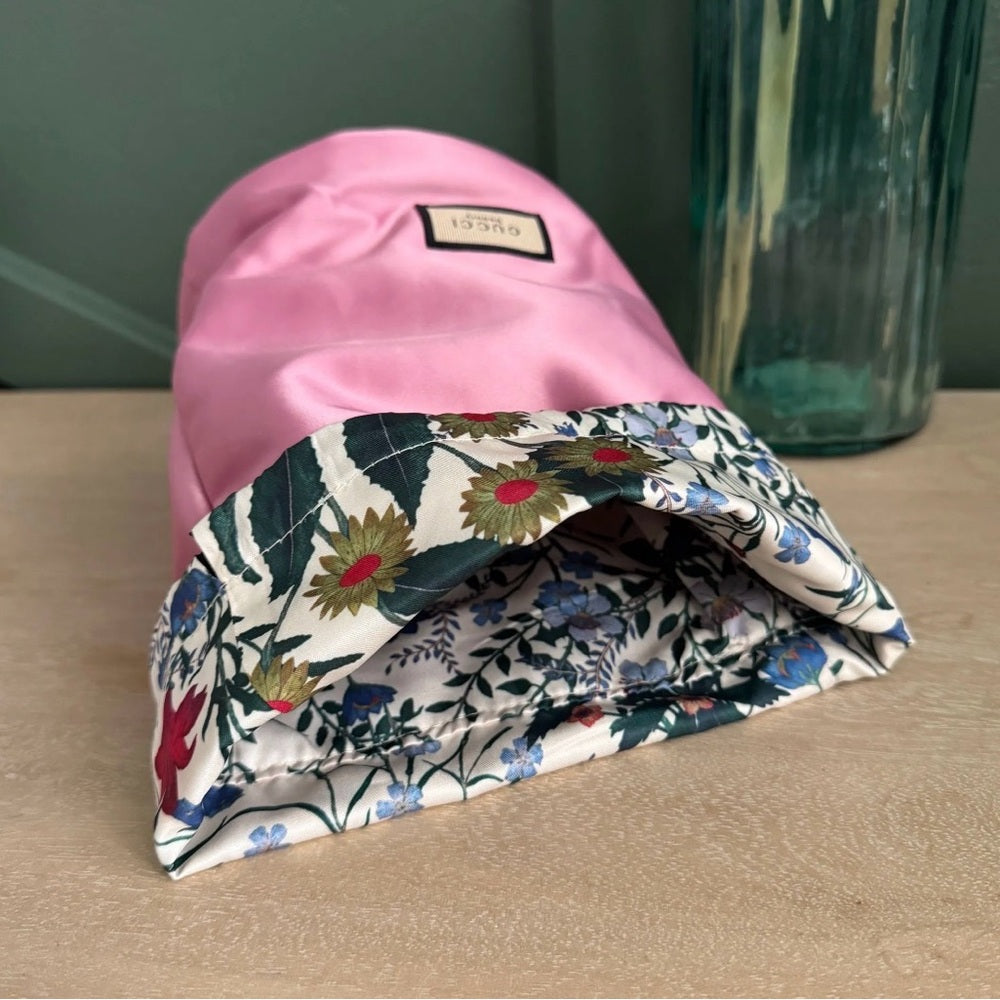 Gucci Pink Satin Bucket Bag