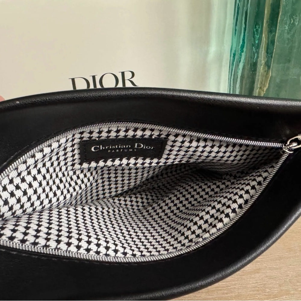 Dior Classic Black Leather Clutch