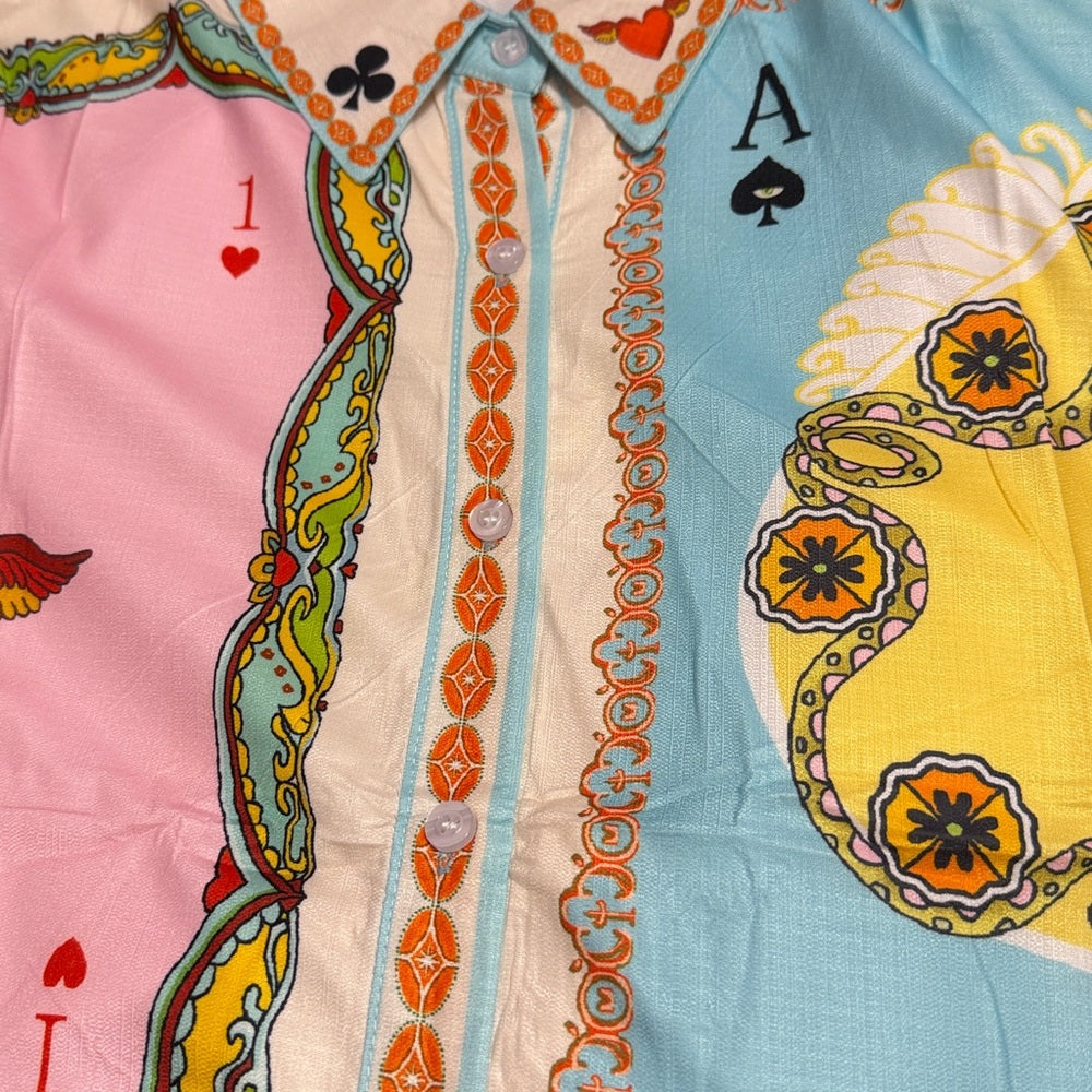 Colorful Patterned Mini Dress