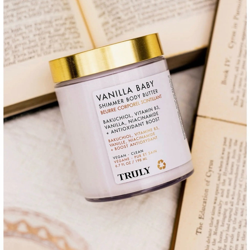TRULY Vanilla Baby Shimmer Body Butter - Cream and Gold