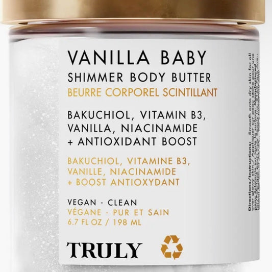 TRULY Vanilla Baby Shimmer Body Butter - Cream and Gold